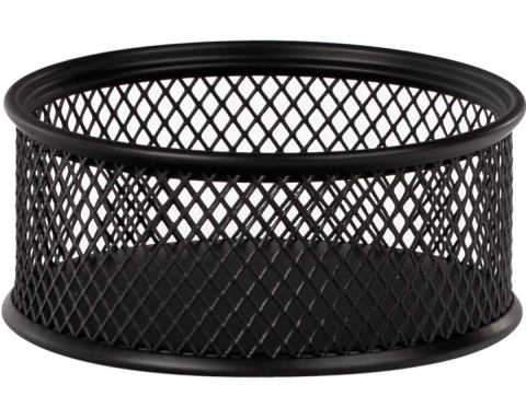 Підставка для скріпок металева сітка 80х80х38 чорна BUROMAX BM.6221-01